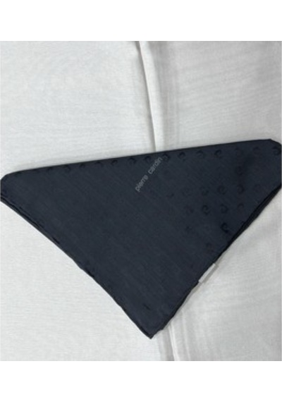 Pierre Cardin Logolu İpek Koton Jakar Eşarp - 8933984 Siyah - 911