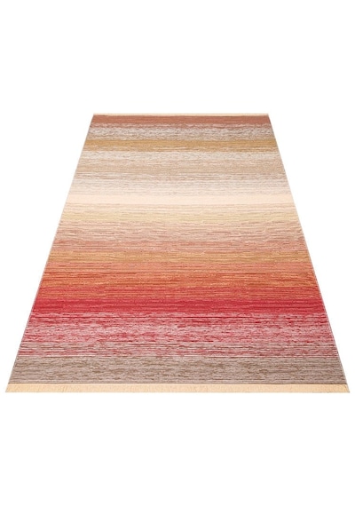 Kutnu Kılım Modern Ombre Renk Geçişli Yıkanabilir Çift Taraflı Kilim Çok Renkli - Turuncu Kutnu Kılım Modern Ombre Renk Geçişli Yıkanabilir Çift Taraflı Kilim Çok Renkli - Turuncu