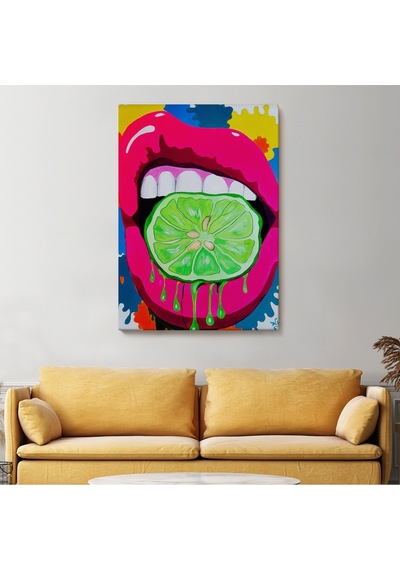 Pop Art, Sokak Sanatı Renkli Dekoratif Duvar Tablosu-6127 70 X 100