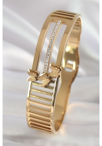 316l Çelik Gold Renk Zirkon Taşlı İşleme Detay Simli Kelebek Figür Kadın Kelepçe - Tj-bb5906 Gold - 650678553 Gold 316l Çelik Gold Renk Zirkon Taşlı İşleme Detay Simli Kelebek Figür Kadın Kelepçe - Tj-bb5906 Gold - 650678553 Gold