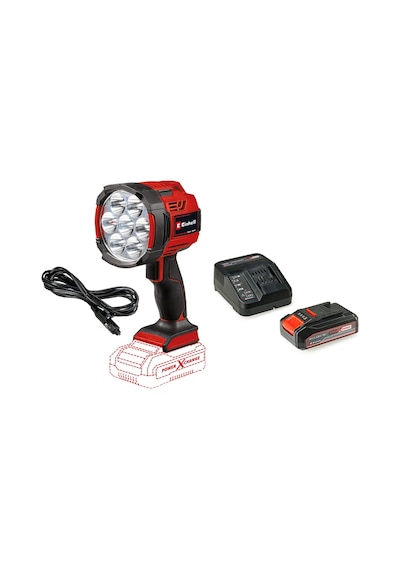 Einhell TE-CL 18/2500 LiAC Projektör + 2.5 Ah Akü + Şarj Cihazı