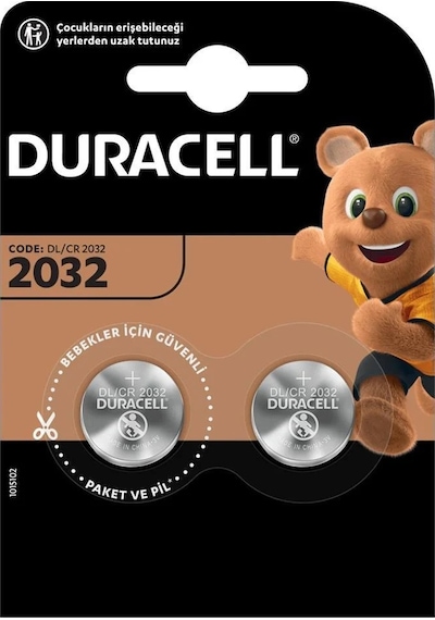 Duracell DL/CR 2032 3 V Lityum Pil 2 x 2'li Duracell DL/CR 2032 3 V Lityum Pil 2 x 2'li