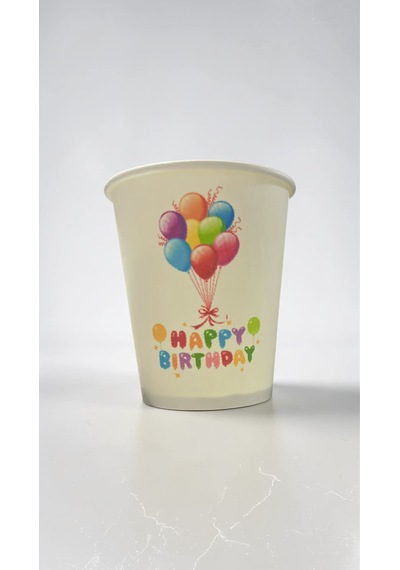 Balon Parti Doğumgünü Etkinlik Temalı Tek Kullanımlık 7 Oz 50 Adet Karton Bardak