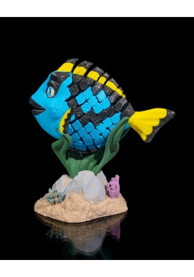 Hareketli Mavi Cerrahbalığı Ve Standı 10x6,5 Cm
