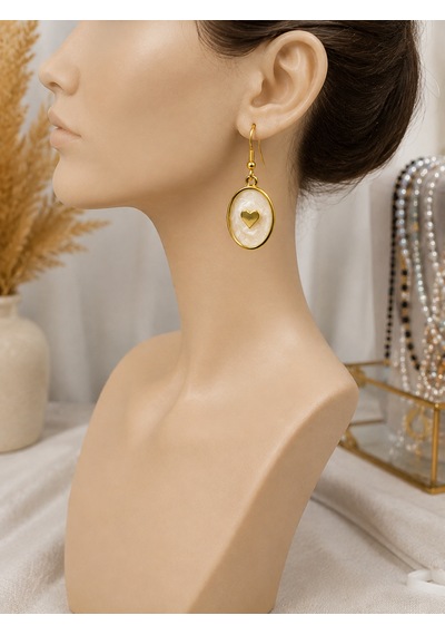Liora Atelier Altın Kaplama Kalpli Küpe Açık Gold