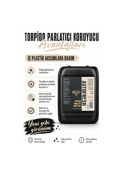 5 Litre Profesyonel Araç Bakım Seti Lastik + Şampuan + Jant + Torpido