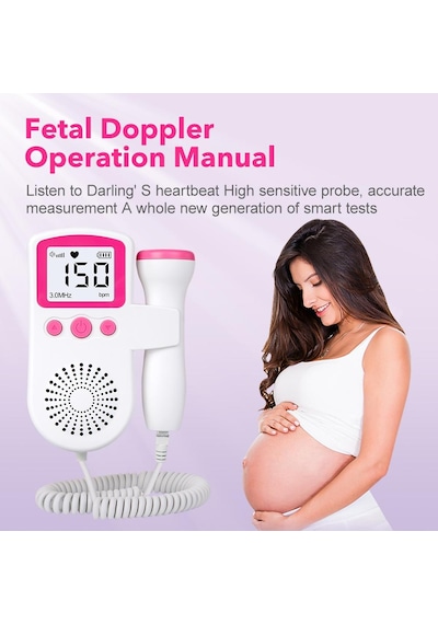 Fetal Doppler Bebek Kalp Atış Hızı Dedektörü Ultrason Kalp Atışı Atışı Monitörü