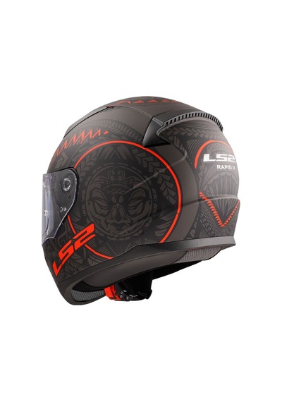 Ls2 Rapıd 2 Takaroa Mat Siyah-kırmızı Kask Renkli