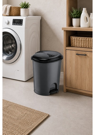 20 Litre Pedallı Çöp Kovası Kapaklı Plastik Mutfak Banyo Ofis Çöp Kutusu