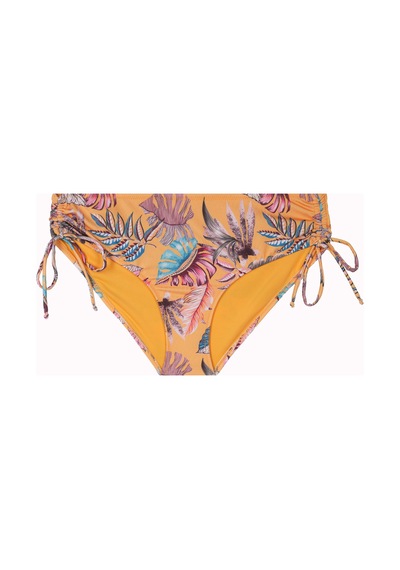 İpli Yan Bağcıklı Bikini Altı Düz Kesim Turuncu
