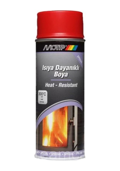 Motip Isıya Dayanıklı Yanmaz Kırmızı Soba Egsoz Mangal Boya 400Ml