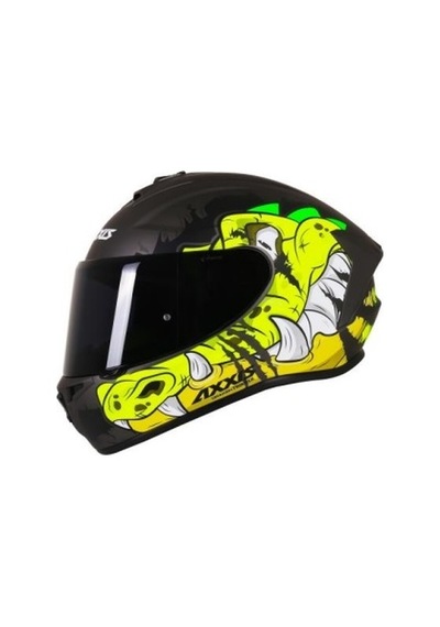 Axxis Draken Trooper Matt Fluo Yellow Motosiklet Kaskı