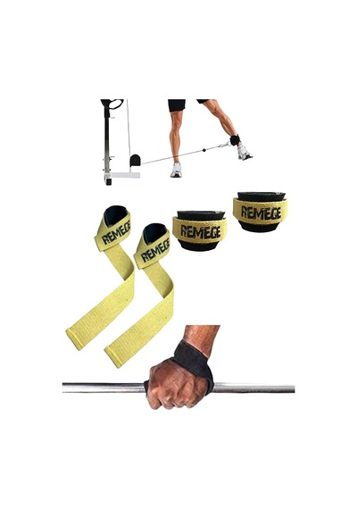 Halter Ağırlık Kaldırma Kayışı Strap - D-ring Fitness Reformer Crossfit Ayak Bilek Kayışı İkili Set Genel