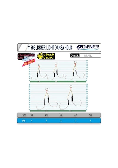 Cultiva 11768 Jigger Light Dansa Hold Assist İğne 1/0