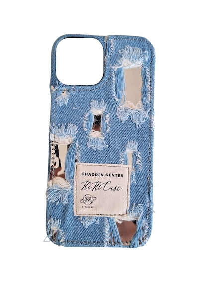 Apple Uyumlu iPhone Akfa 11 Jeans Serisi Denim Kot Desenli Premium Telefon Kılıfı Mavi