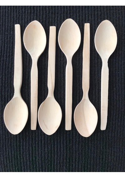 Ahşap Kaşık 23 Cm Tahta Kaşık 6 Adet