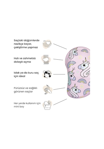 Tangle Teezer Mini Unicorn Çocuk Saç Fırçası - Pembe