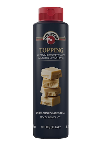 Beyaz Çikolatalı Topping Dondurma Sosu 1 Kg