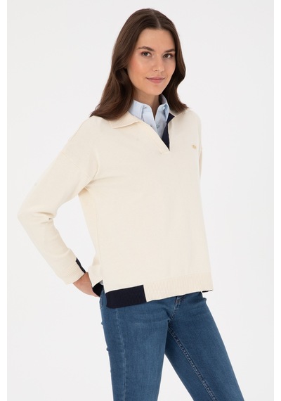 U.S. Polo Assn. U.s. Polo Assn. Kadın Kazak /triko 50314905-vr256 İnci