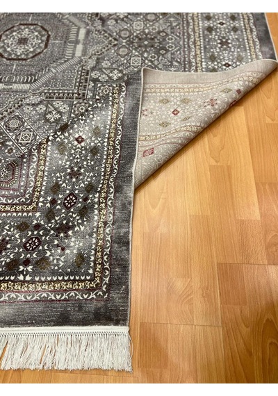 Şirvan Desenli 200 X 300 İpek Halı Gri