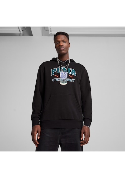 Puma Sports Legacy Graphic Erkek Siyah Sweatshirt 629629 2800282