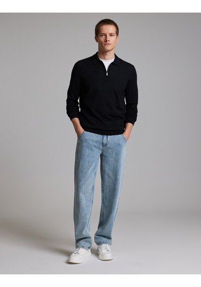 Pierre Cardin Mavi %100 Pamuk Relax Fit Rahat Kesim Erkek Jean Pantolon 50332747-vr036