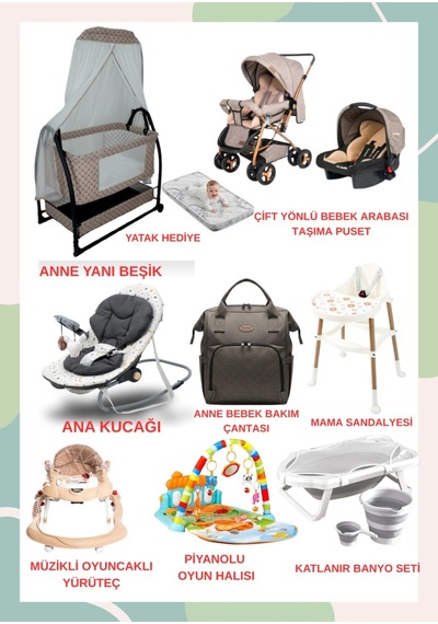 Turhanbebe Bebeğinizin Tüm İhtiyaçları Lüx Bebek Çeyiz Seti Noansünal Kahve