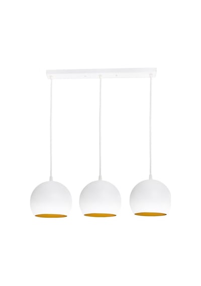 Riolight Retro,vintage,rustik Beyaz 3xe27 Duylu Metal Masa Üstü A Beyaz