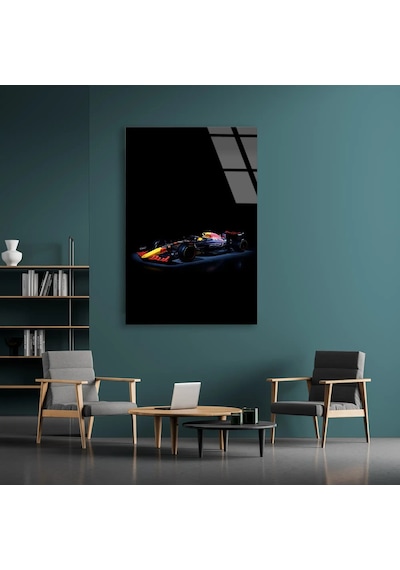 Red Bull Yarış Aracı F1 Cam Tablo Formula 1 Duvar Dekor Deg0845