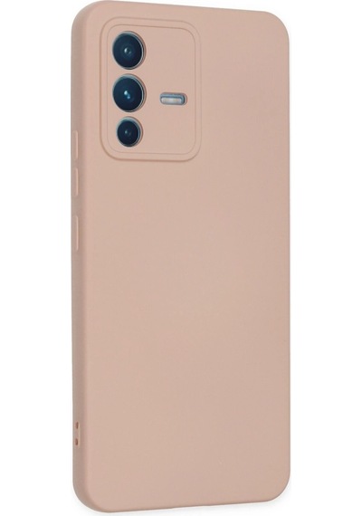 Cosmotex Newface Vivo V23 5g Kılıf Nano İçi Kadife Silikon - Pudra
