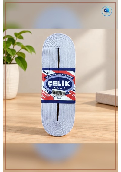 Beyaz Paça Lastiği 10 M 4 Cm Lateks Dekoratif Şerit Dikiş Terzili