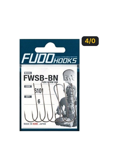 Fudo 6101 Worm Ssb Black Nikel Uzun Tırnaklı İğne 4/0