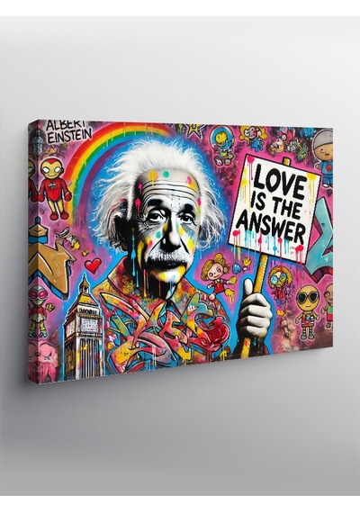 Kanvas Tablo Love İs The Answer Einstein