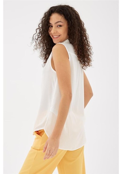Fashion Friends Kolsuz Gömlek Ekru