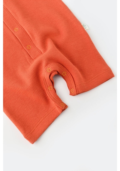 BabyCosy Organik Kısa Kollu Tulum Tarçın - Csyw1015 - Rebebe Tarçın