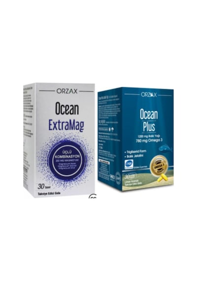 Ocean Extramag Üçlü Kombinasyon 30 Tablet + Plus Omega 3 1200 Mg 30 Kapsül
