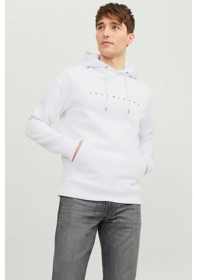 Jack & Jones Jack&jones Jjestar Jj Sweat Hood Noos Beyaz 001