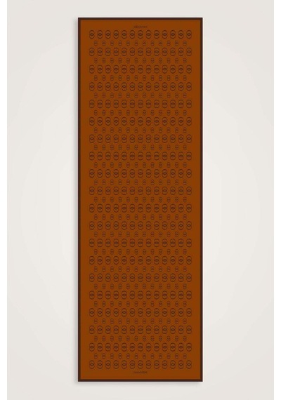 Imannoor Zincir Logo Tarçın Pamuk Floş Şal 70x210 Tarçın