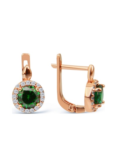 Argentum Concept 925 Ayar Gümüş Rose Yeşil Taşlı Minimal Set - S014302