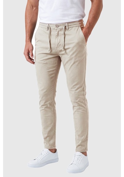 Rizzup Erkek Slim Fit Likralı Krem Jogger Pantolon Beli Lastikli İpli Esnek Spor Pantolon 2700523 Rizzup Erkek Slim Fit Likralı Krem Jogger Pantolon Beli Lastikli İpli Esnek Spor Pantolon 2700523