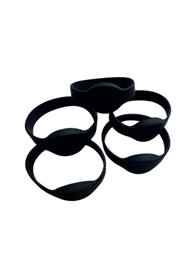 Yarongtech Mıfare Classic 1k Rfıd Bileklik 13.56 Mhz Iso14443 A Silikon Yetişkin Boyut Siyah 5 Adet