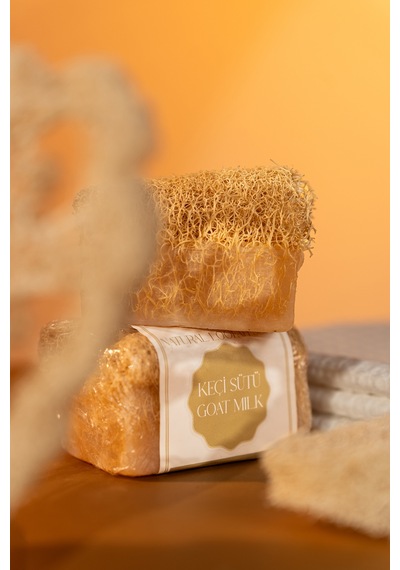 Volkan Ates Natural & Beauty Keçi Sütü Kabak Lifli Sabun 130 Grk Lifli Doğal Sabun 130 Gr