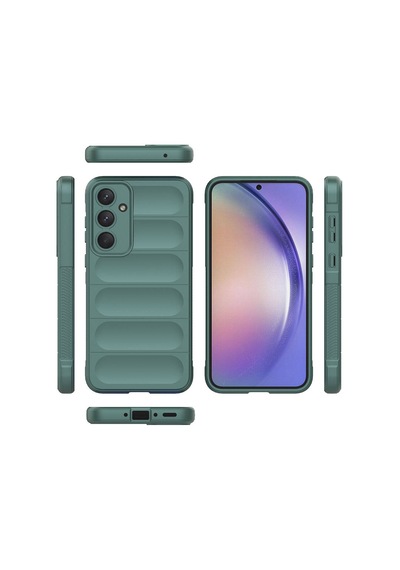 Galaxy Uyumlu A35 Kılıf Kamera Korumalı Esnek Silikon Parmak Şeritli Pazarplus Siyah