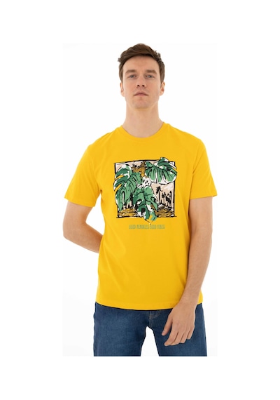 AR-MA Arma Erkek Regular Fit Bisiklet Yaka Tişört Y25344403501 Sarı