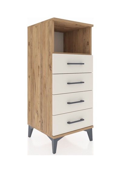 Hyperion Komodin Tek Raflı 4 Çekmeceli 44x44x106 Çam-aytaşı Atlas Çam