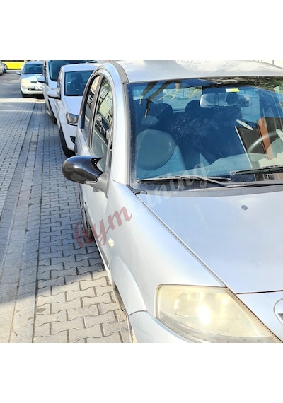 Citroen C3 Mk1 Yarasa Ayna Kapağı Piano Black Faz1 ve Faz2 Uyar