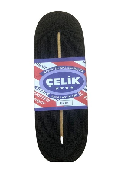 10 M 2.5 Cm Siyah Paça Lastiği Çok Renkli