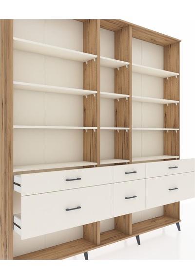 Arges Dolap 12 Raflı 6 Çekmeceli 220x30x243 Çam-aytaşı/aytaşı Aytası/aytası Arges Dolap 12 Raflı 6 Çekmeceli 220x30x243 Çam-aytaşı/aytaşı Aytası/aytası