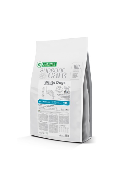 Nature's Protection Superior Care Beyaz Tüylü Köpekler İçin Tahılsız Beyaz Balıklı Tüm Irklar Ve Tüm Yaşam Evreleri Köpek Maması 10kg