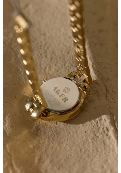 Bej/gold Accg1410 Oyster Kol Saati 28mm Bej/gold Altın